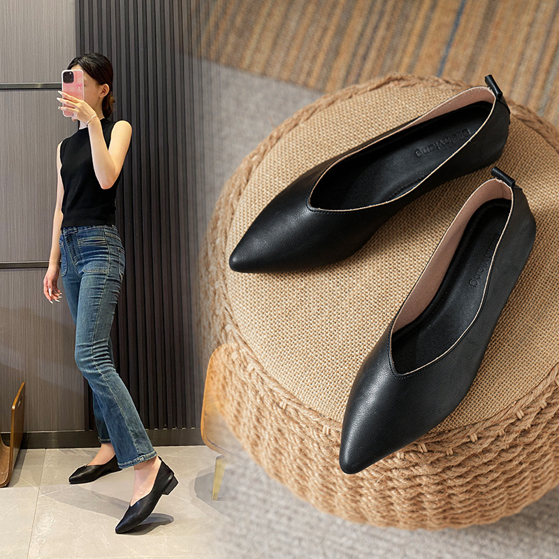 Spring and Autumn Fashion New  - Leather Work Women Shoes recension och pris
